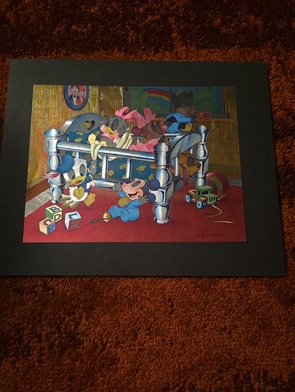 Disney Classic Nursery Illustration in Blue, Red, Pink